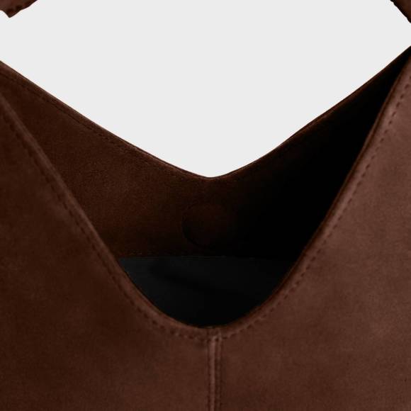 NEW LEMIZ women's mia bucket handbag in chocolate - Picture 3 of 5